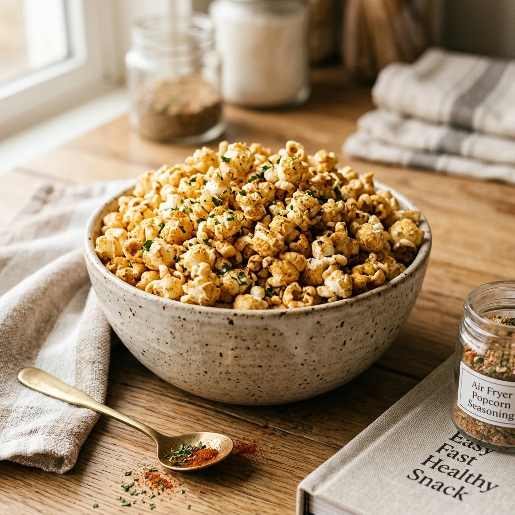 Air Fryer Popcorn Snack Crispy Easy Fast Healthy