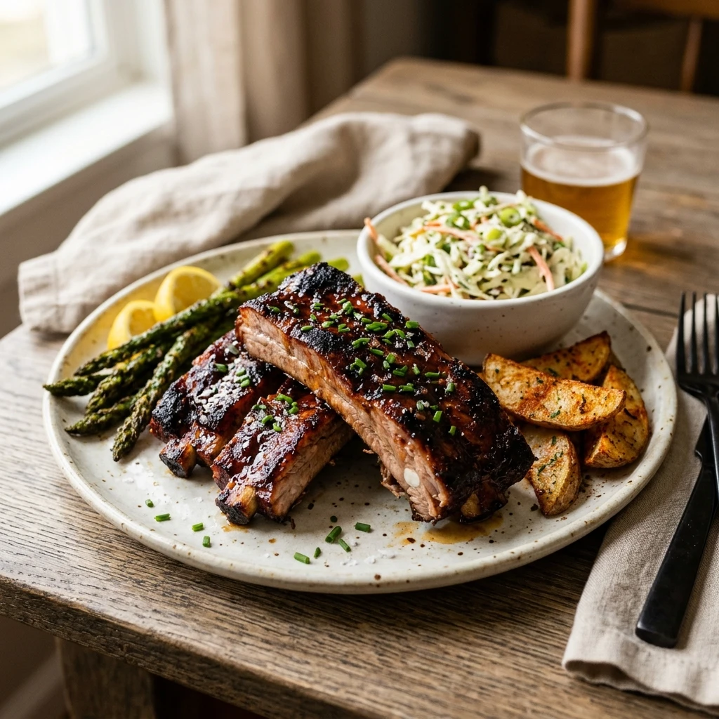 Air Fryer Ribs Dinner Crispy Easy Fast Healthy