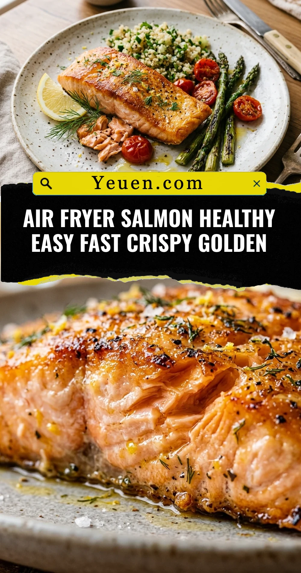 Air Fryer Salmon Healthy Easy Fast Crispy Golden