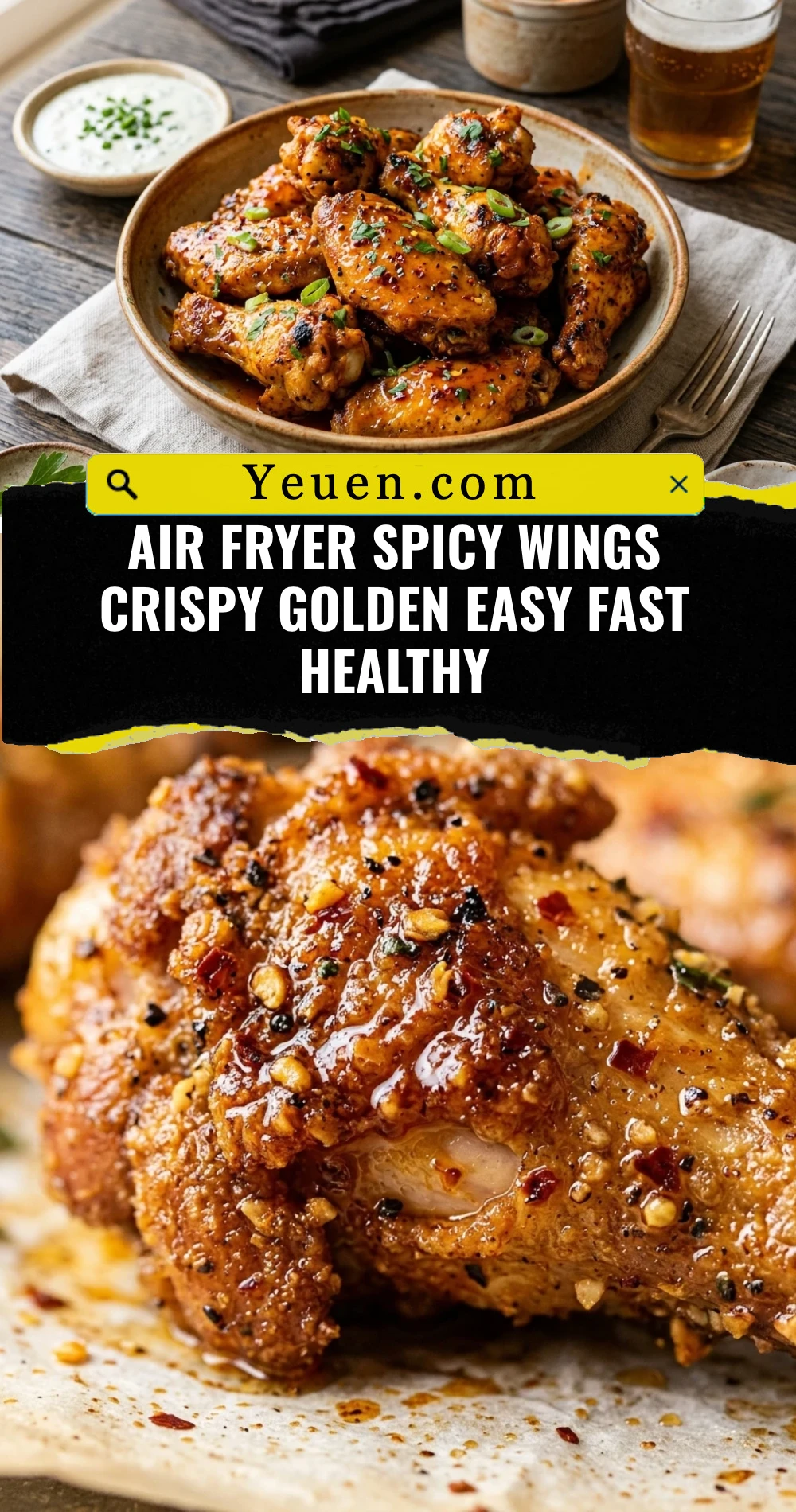 Air Fryer Spicy Wings Crispy Golden Easy Fast Healthy