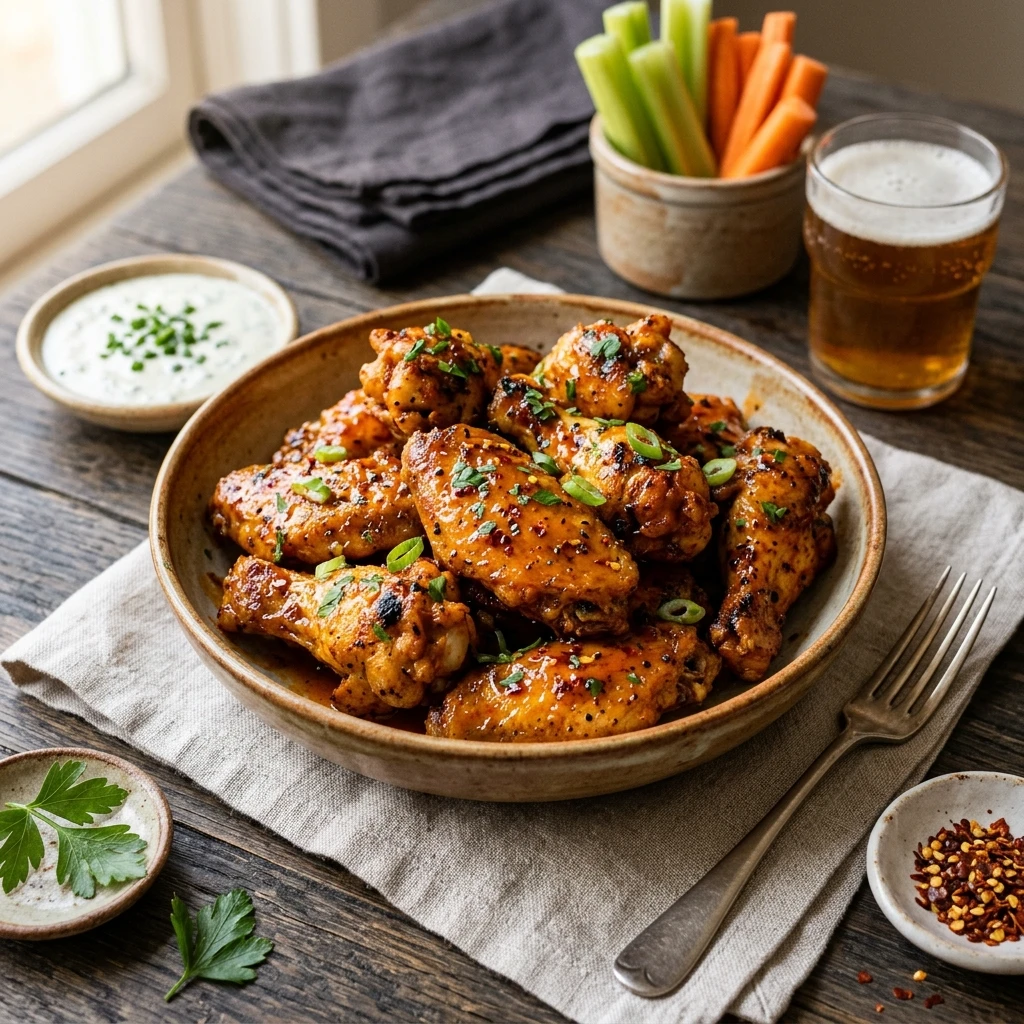 Air Fryer Spicy Wings Crispy Golden Easy Fast Healthy