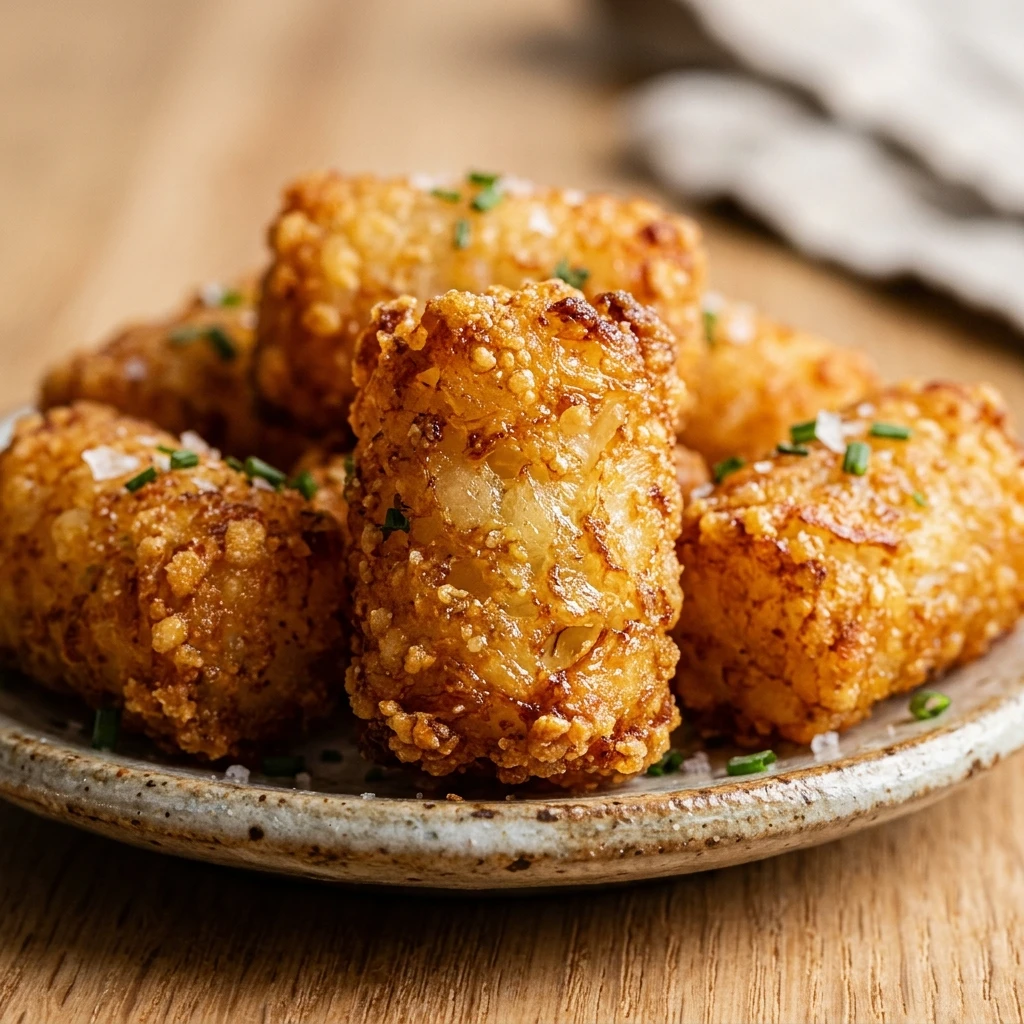 Air Fryer Tater Tots Snack Crispy Easy Fast Healthy