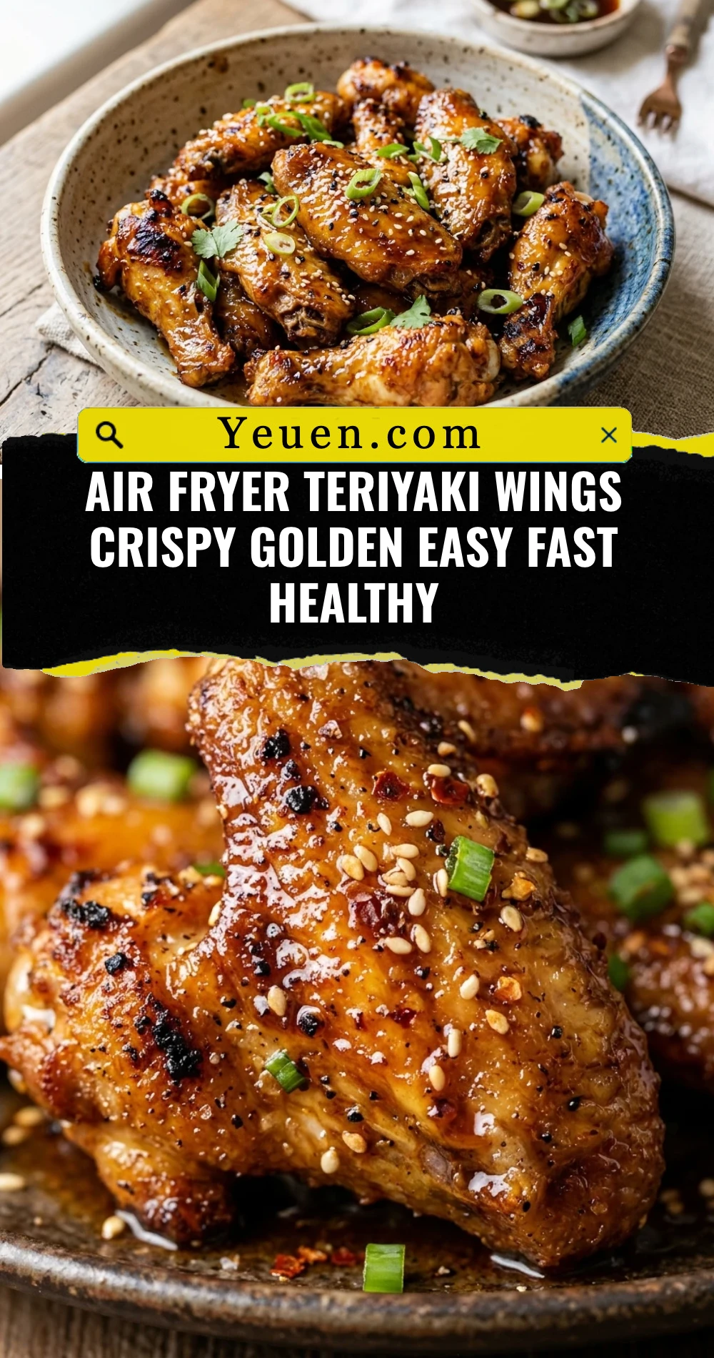 Air Fryer Teriyaki Wings Crispy Golden Easy Fast Healthy