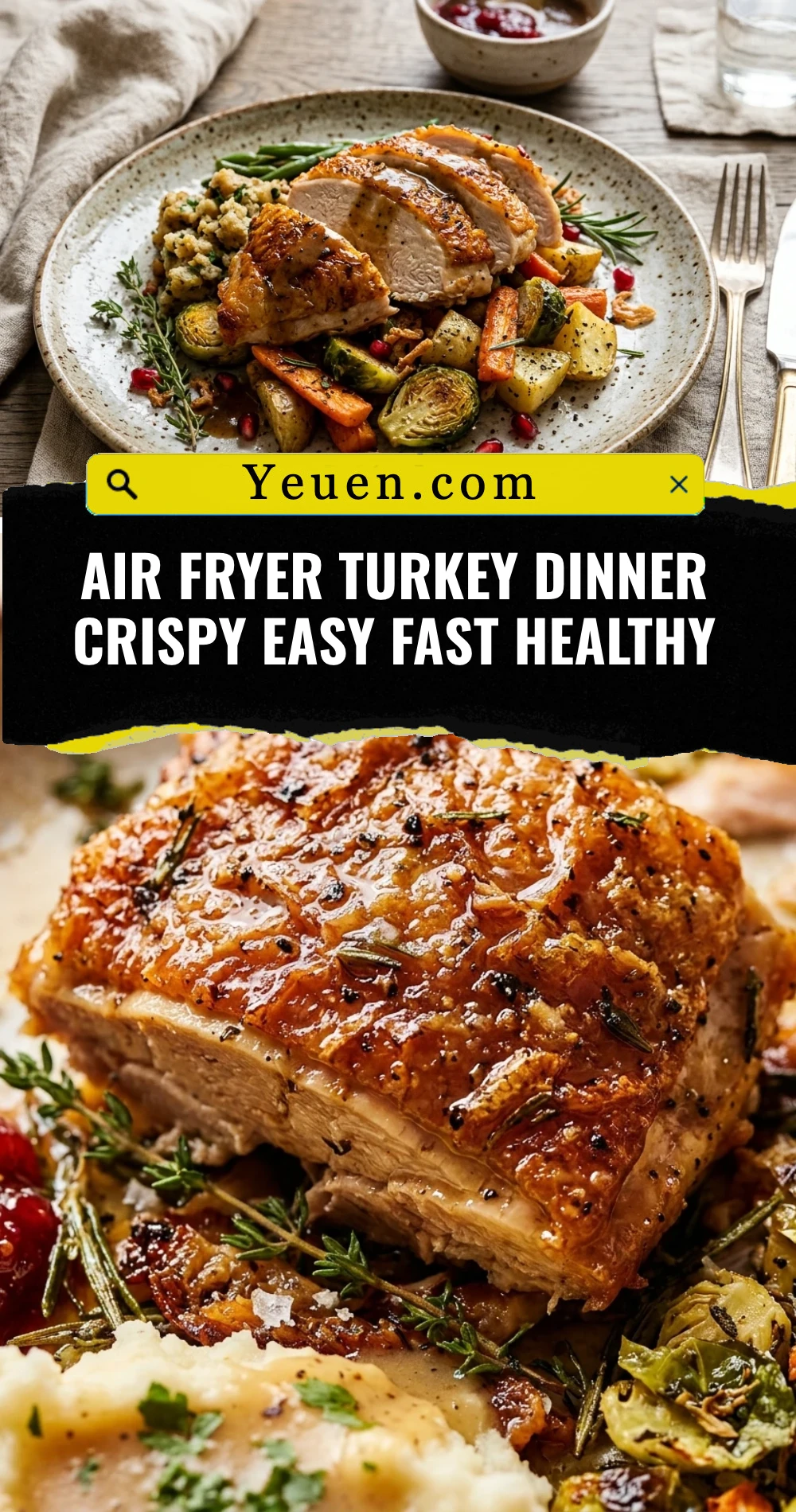 Air Fryer Turkey Dinner Crispy Easy Fast Healthy