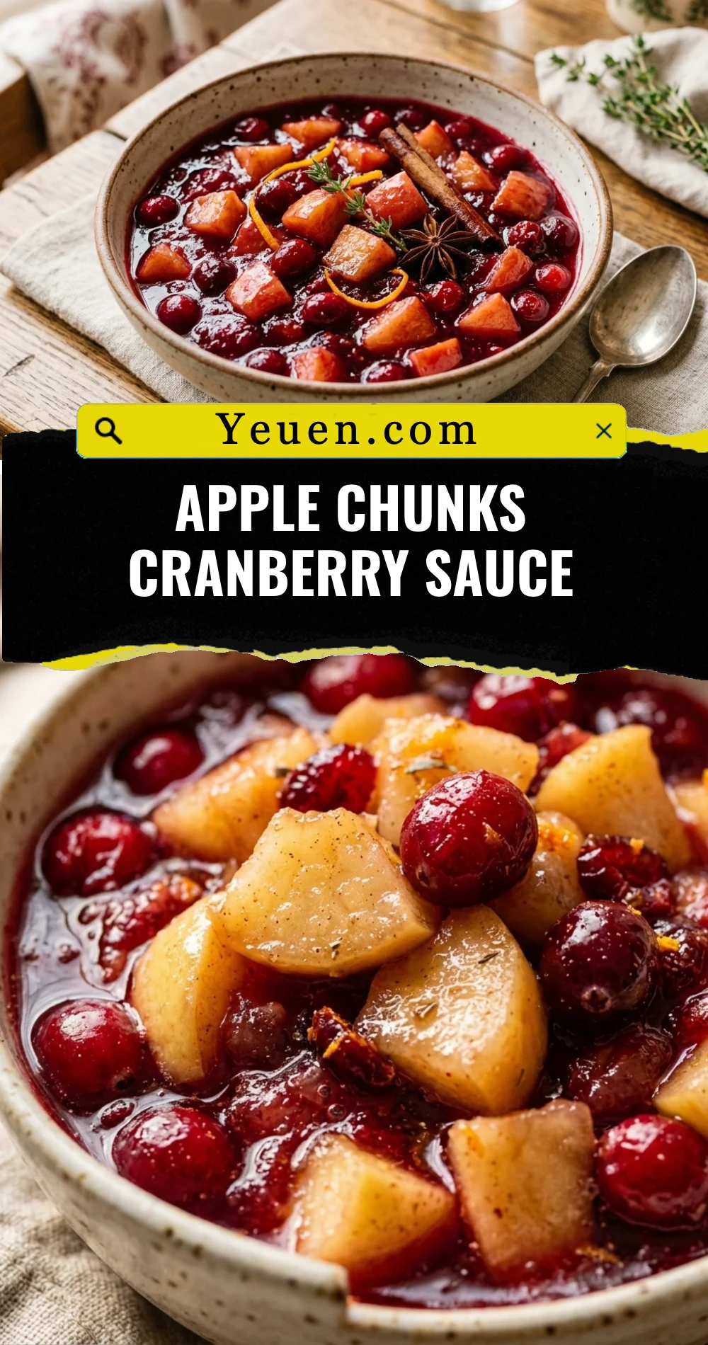 Apple Chunks Cranberry Sauce