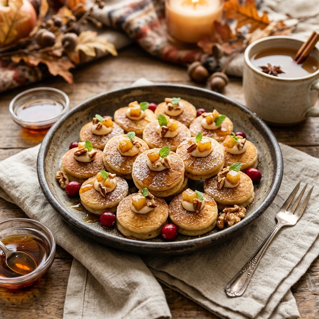 Apple Cider Pancake Bites Mini Fall 15 Minute Viral