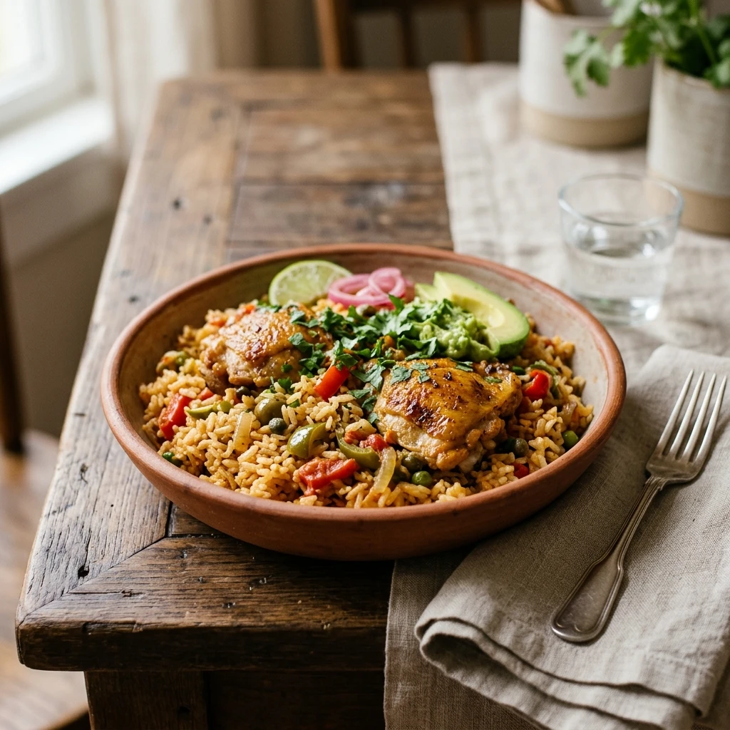 Arroz Con Pollo Dominican One Pot Rice Easy Family Fluffy