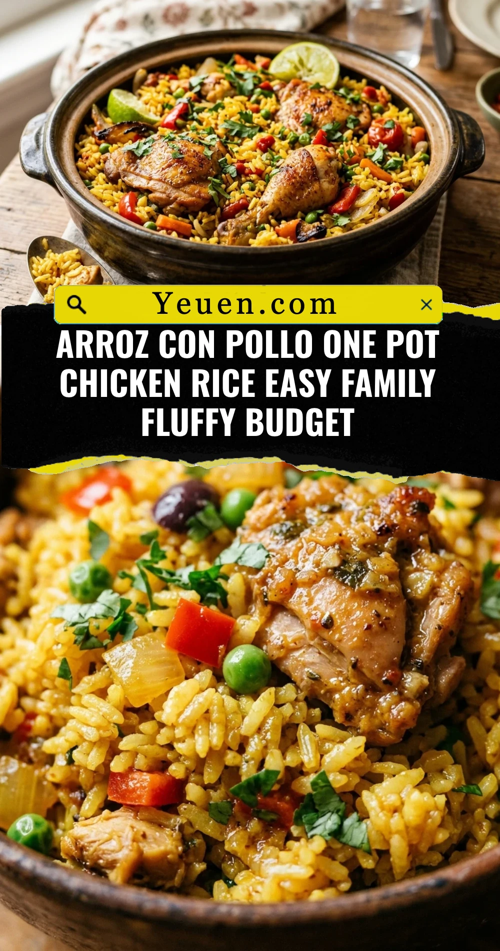 Arroz Con Pollo One Pot Chicken Rice Easy Family Fluffy Budget