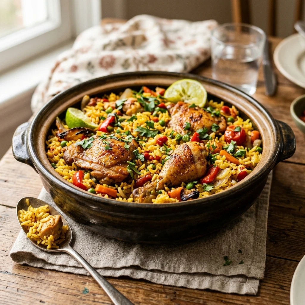 Arroz Con Pollo One Pot Chicken Rice Easy Family Fluffy Budget