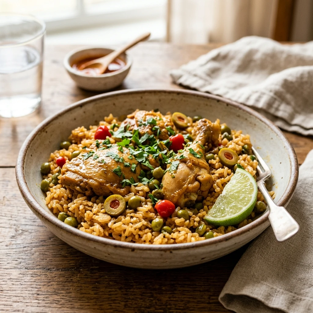 Arroz Con Pollo Puerto Rican One Pot Rice Easy Family Fluffy