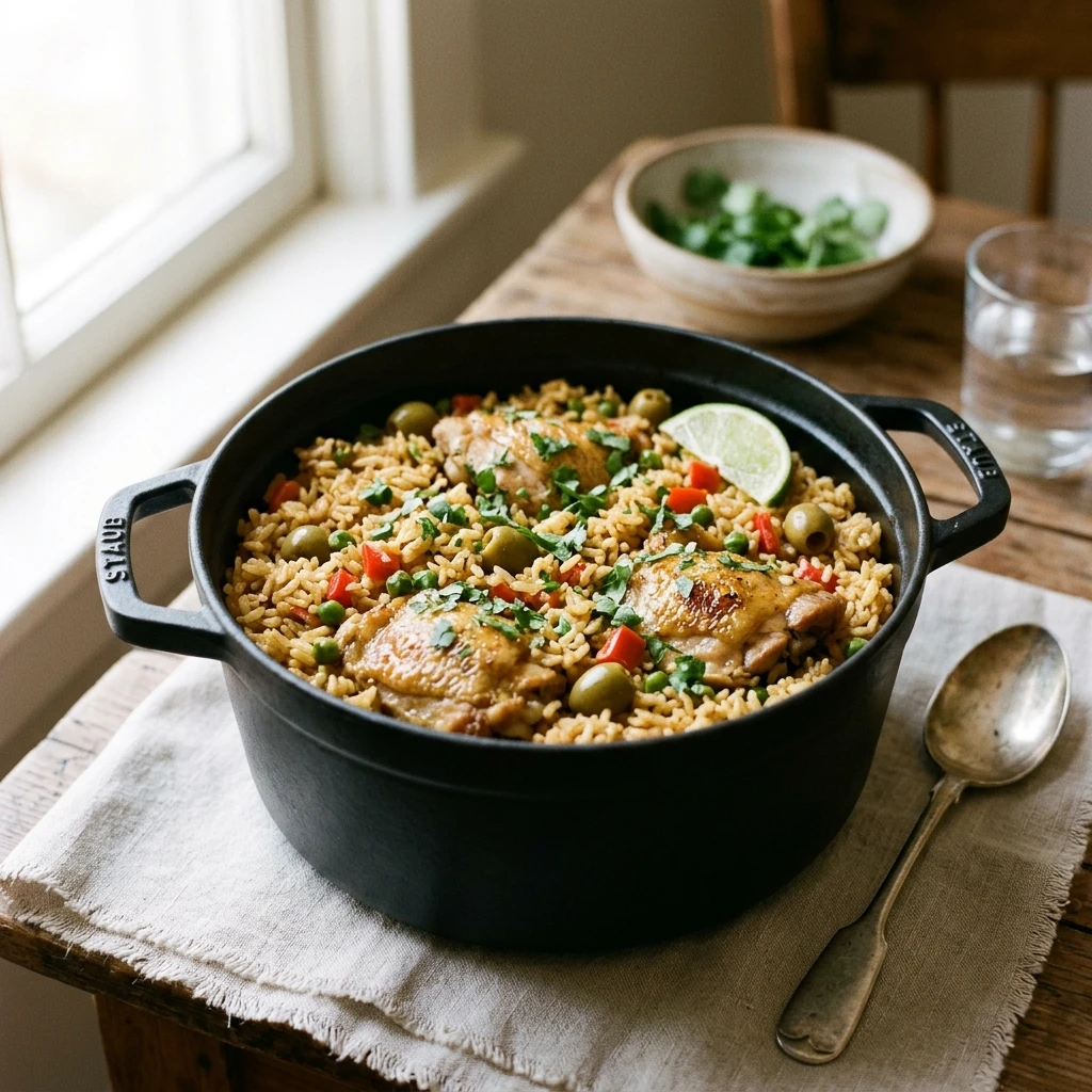 Arroz Con Pollo With Olives One Pot Rice Easy Family Fluffy