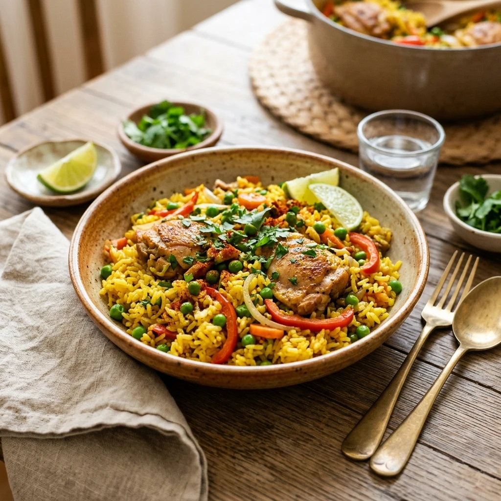 Arroz Con Pollo With Peas One Pot Rice Easy Family Fluffy