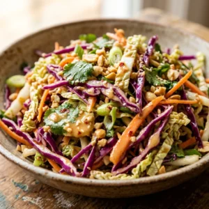 Asian Cabbage Salad With Peanut Dressing No Mayo Budget 2026 Healthy
