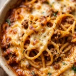Baked Cream Cheese Spaghetti (Cheesiest Ever)
