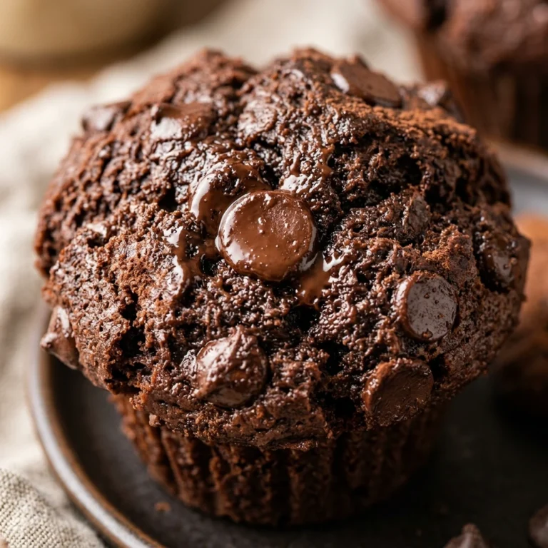 Bakery Style Chocolate Chocolate Chip Muffins Extra Tall