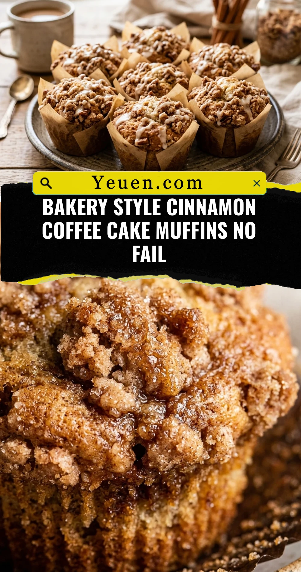 Bakery Style Cinnamon Coffee Cake Muffins No Fail