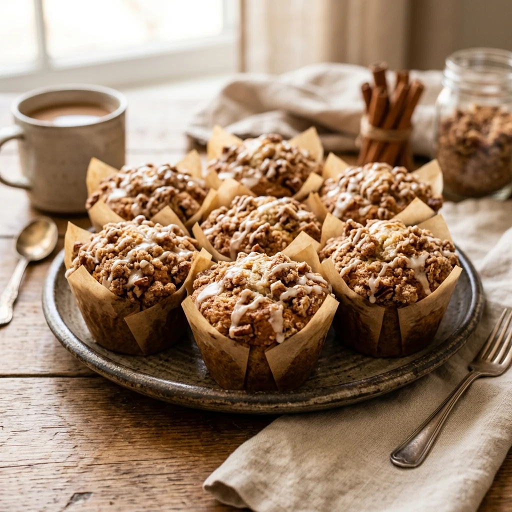 Bakery Style Cinnamon Coffee Cake Muffins No Fail