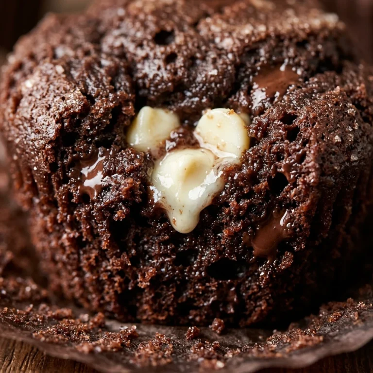 Bakery Style Dark Chocolate Muffins With White Chips