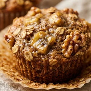 Banana Oatmeal Breakfast Muffins With Walnuts Healthy