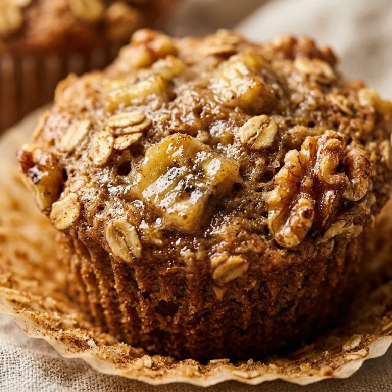Banana Oatmeal Breakfast Muffins With Walnuts Healthy