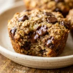 Banana Oatmeal Muffins With Chocolate Chips Healthy