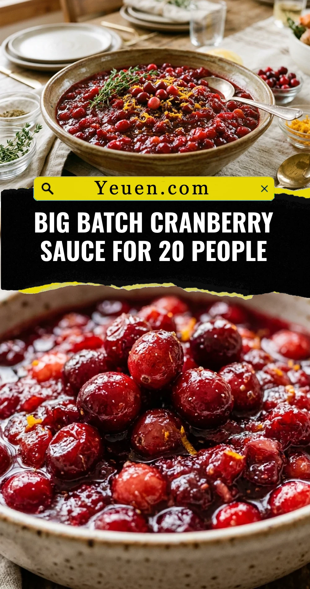 Big Batch Cranberry Sauce For 20 People