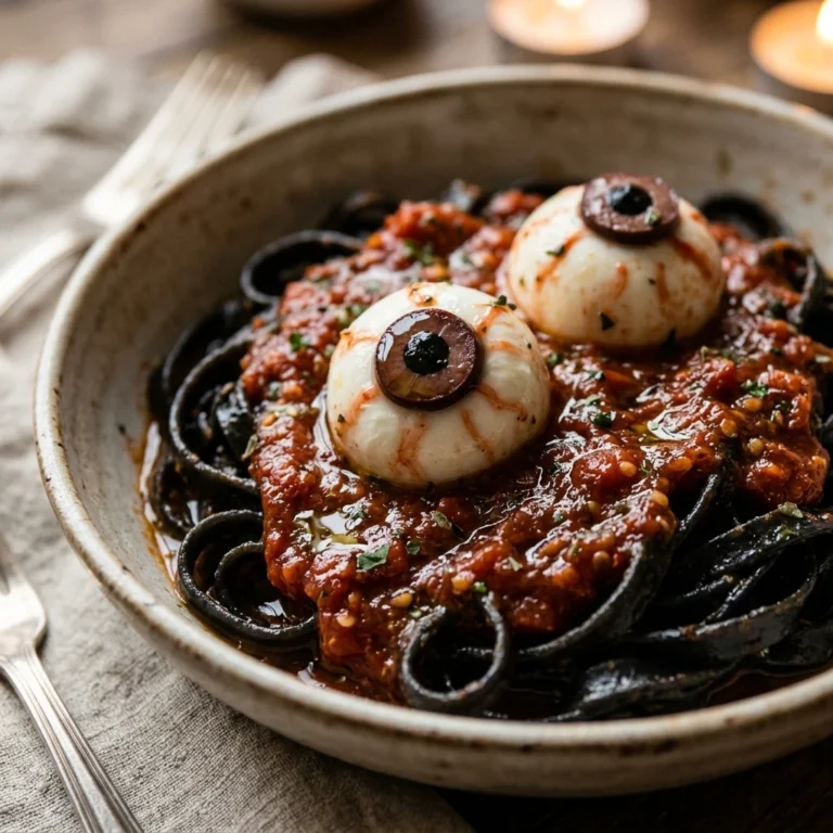 Bloody Eyeball Pasta Halloween Spooky Dinner Party