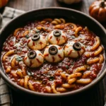 Bloody Eyeball Pasta Soup - Cozy Halloween Dinner