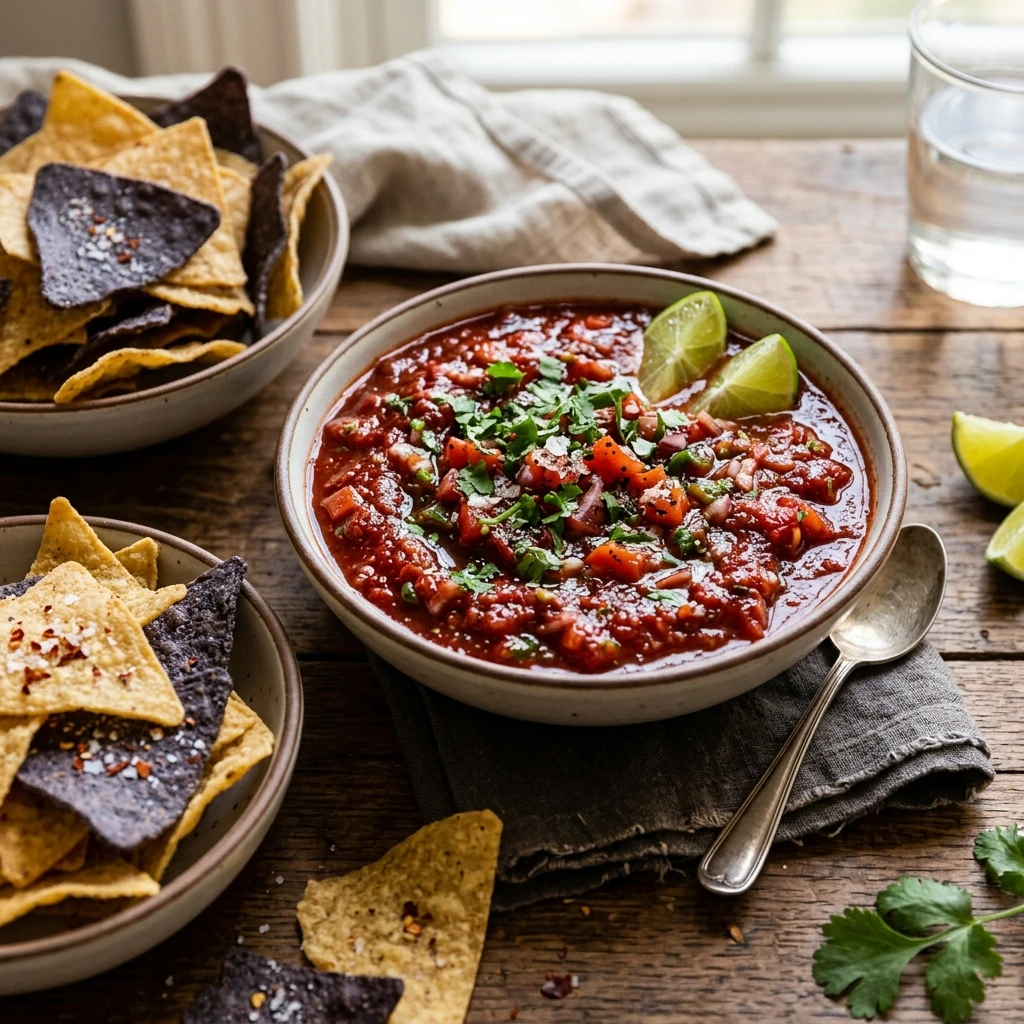 Bloody Salsa & Chips - 5 Min Spooky Dip Dinner
