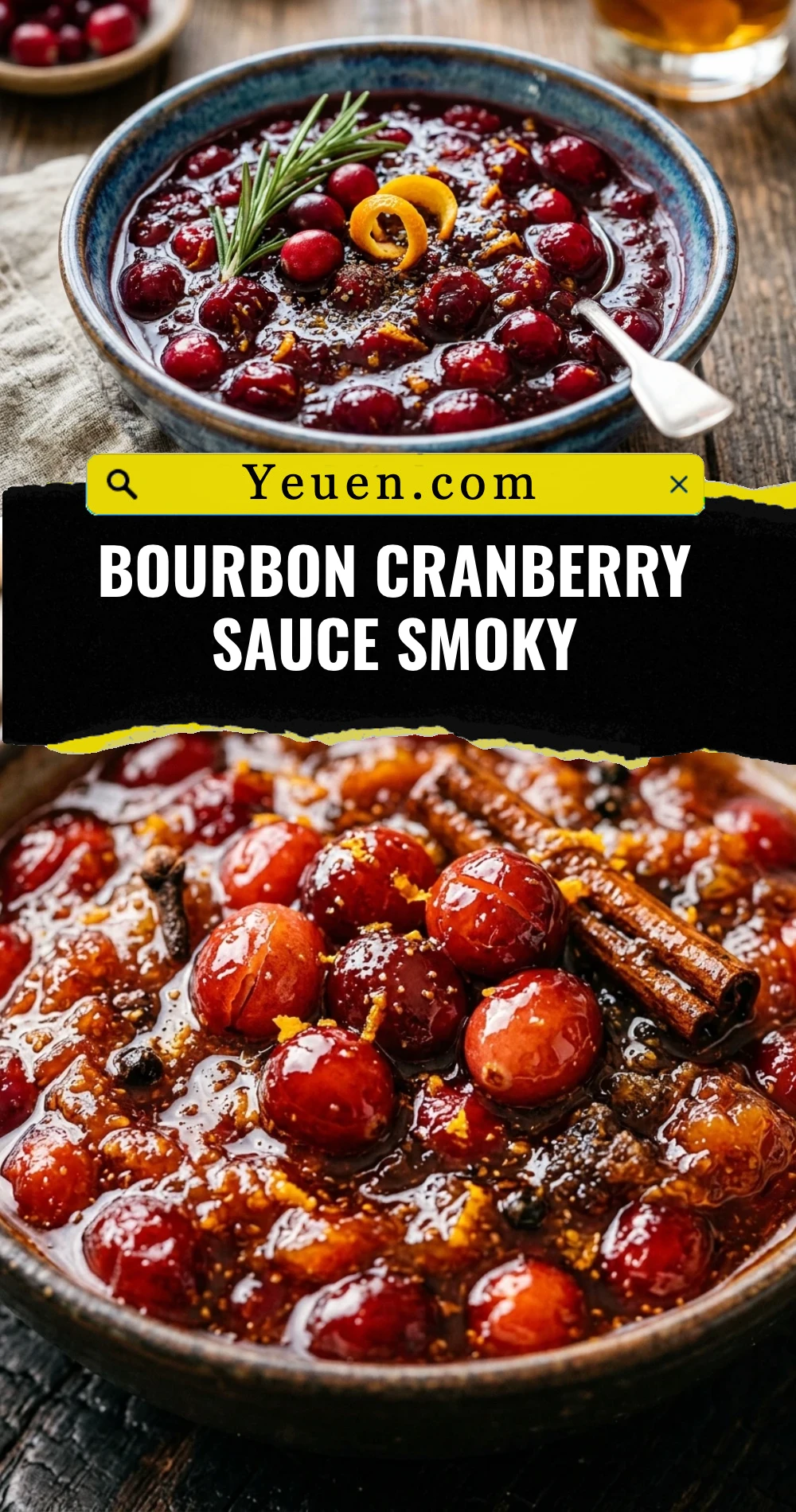 Bourbon Cranberry Sauce Smoky