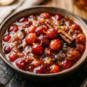 Bourbon Cranberry Sauce Smoky