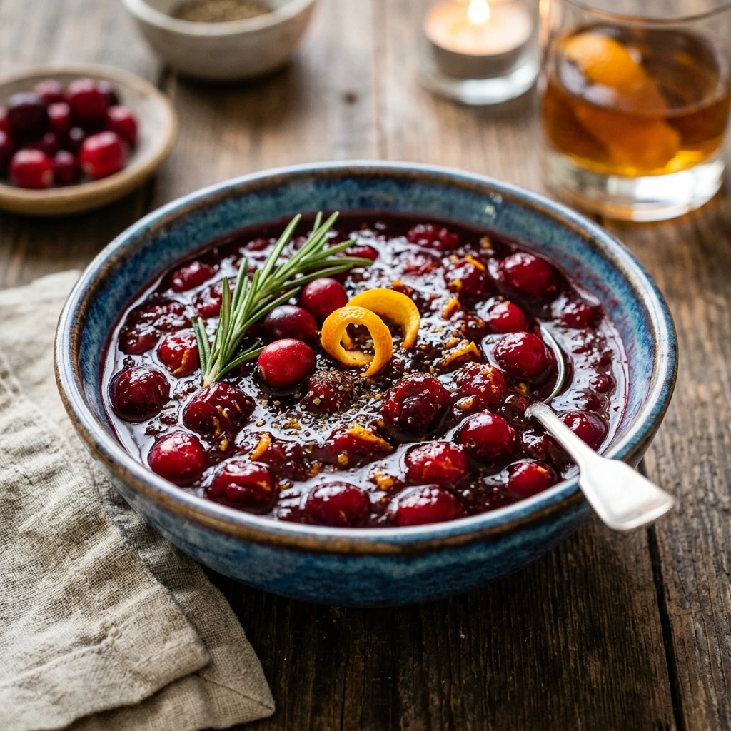 Bourbon Cranberry Sauce Smoky