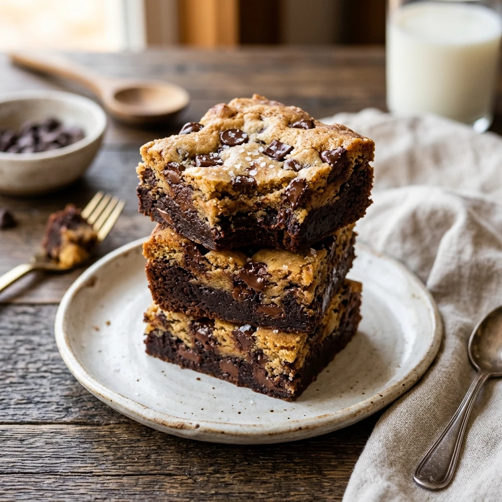 Brookie Bars Brownie Batter Desserts Easy Fudgy Chewy Chocolate