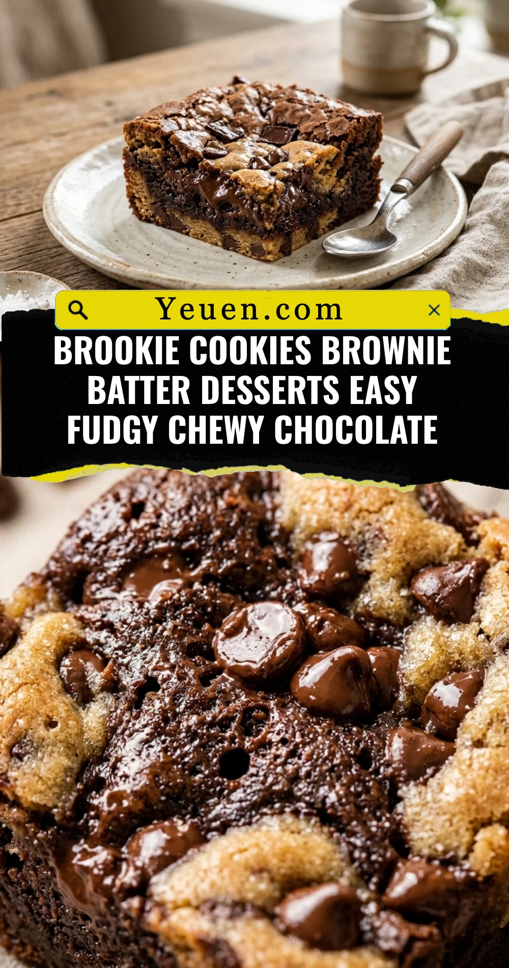 Brookie Cookies Brownie Batter Desserts Easy Fudgy Chewy Chocolate