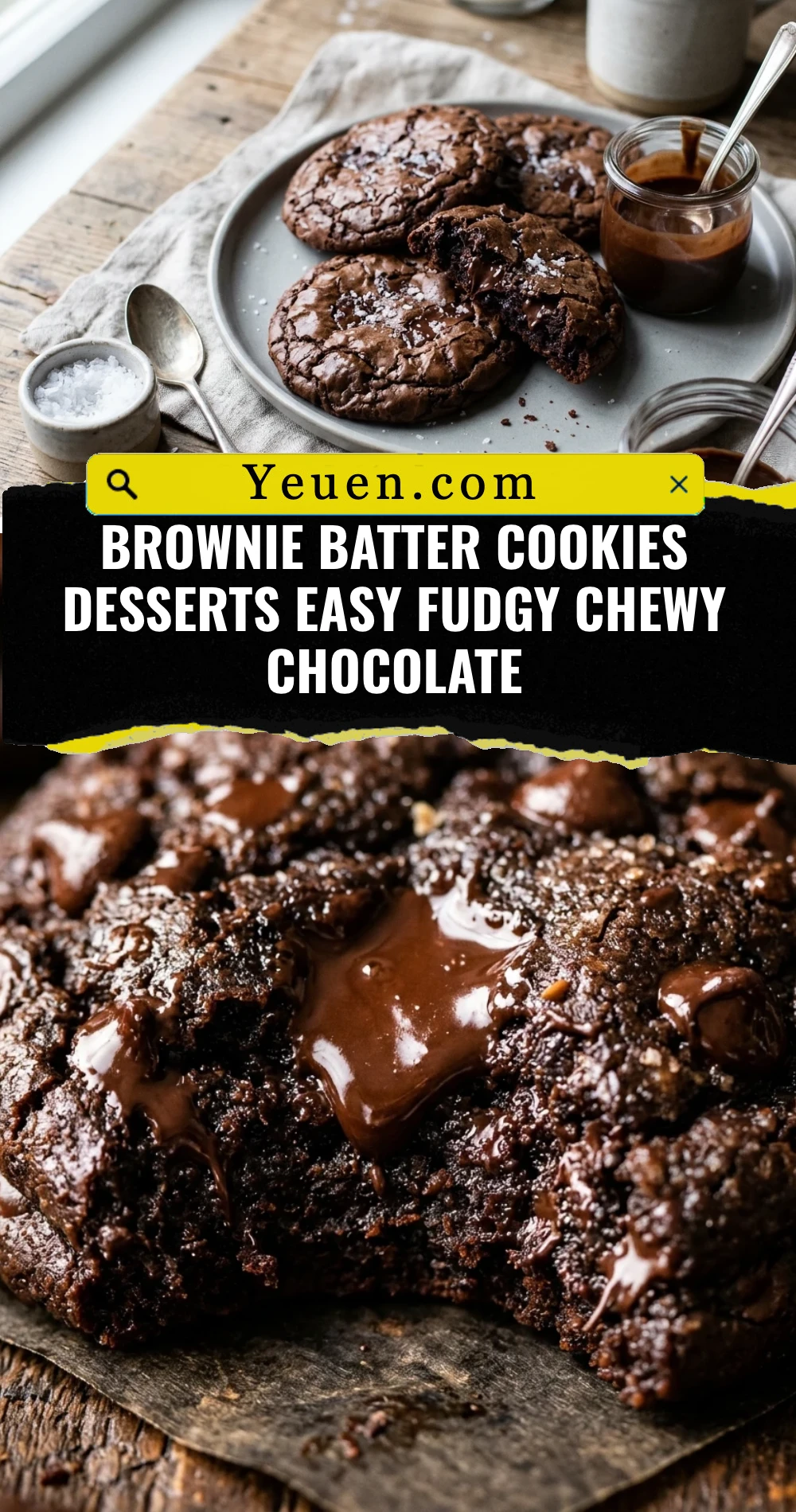 Brownie Batter Cookies Desserts Easy Fudgy Chewy Chocolate