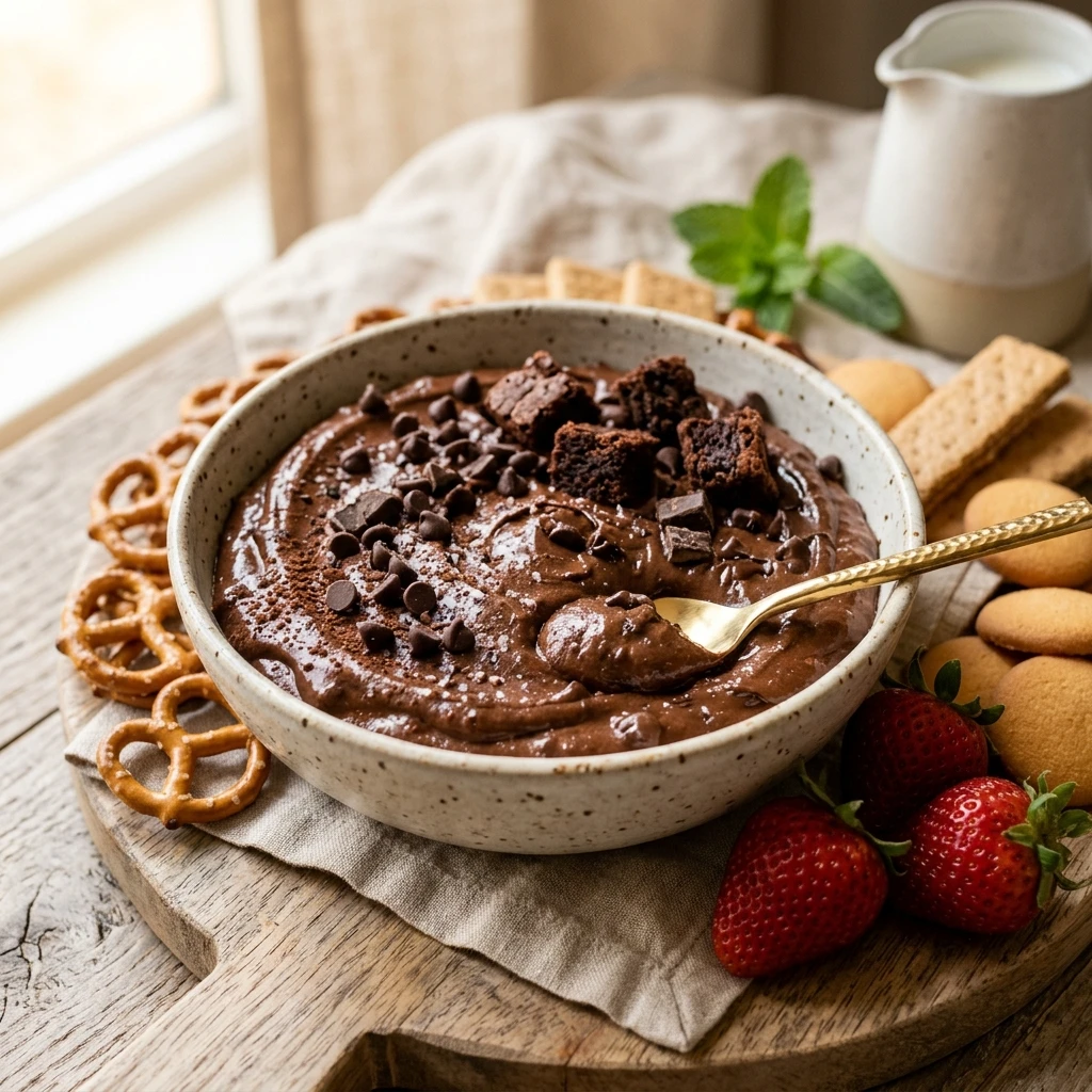 Brownie Batter Dip Desserts Easy Fudgy Chewy Chocolate