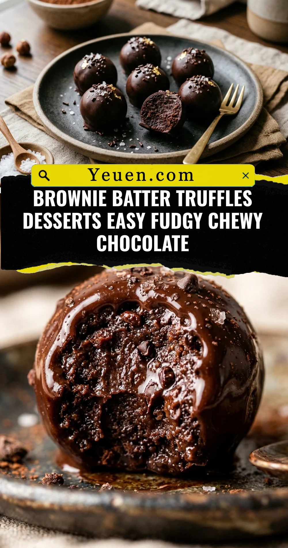 Brownie Batter Truffles Desserts Easy Fudgy Chewy Chocolate