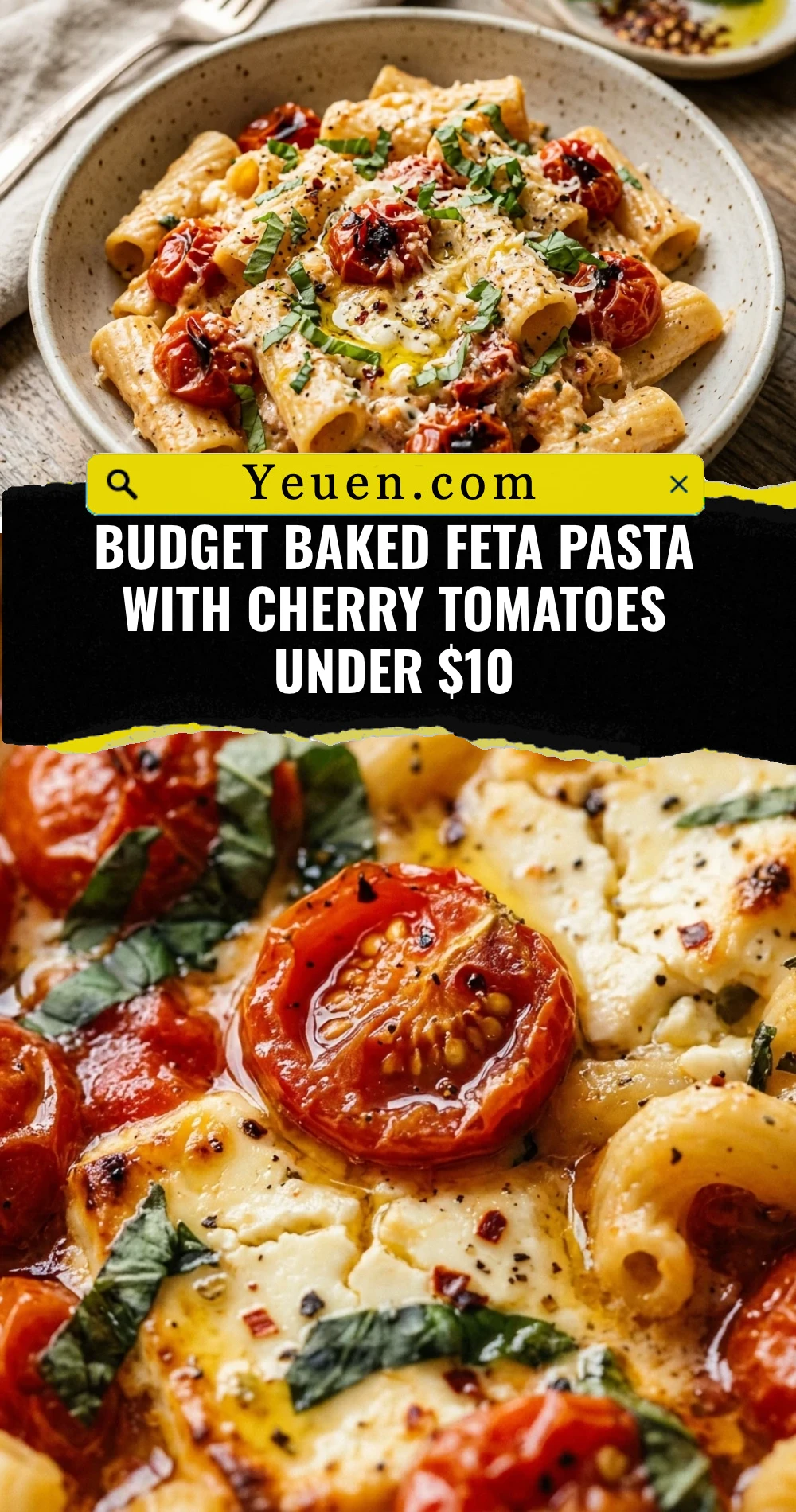 Budget Baked Feta Pasta With Cherry Tomatoes Under $10