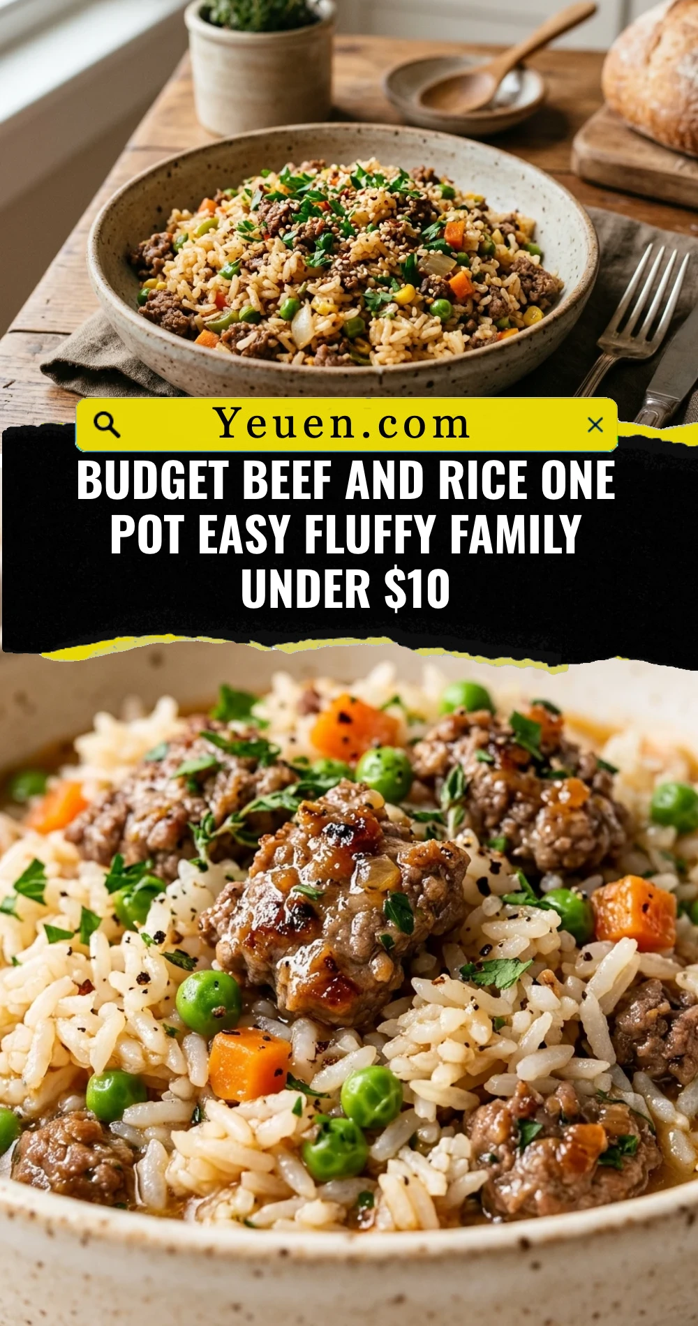 Budget Beef And Rice One Pot Easy Fluffy Family Under $10