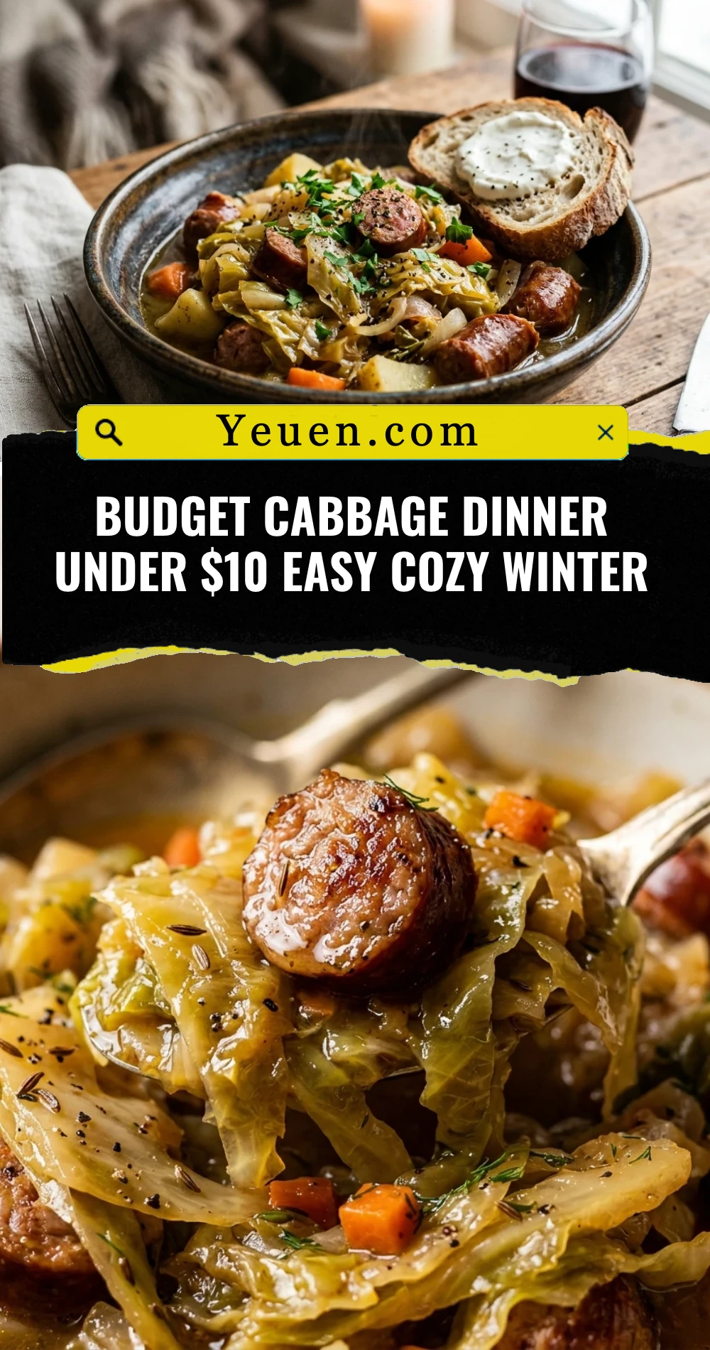 Budget Cabbage Dinner Under $10 Easy Cozy Winter