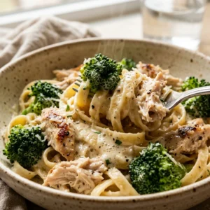 Budget Chicken And Broccoli Alfredo Pasta Under $2
