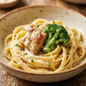 Budget Chicken And Broccoli Alfredo Pasta Under $2