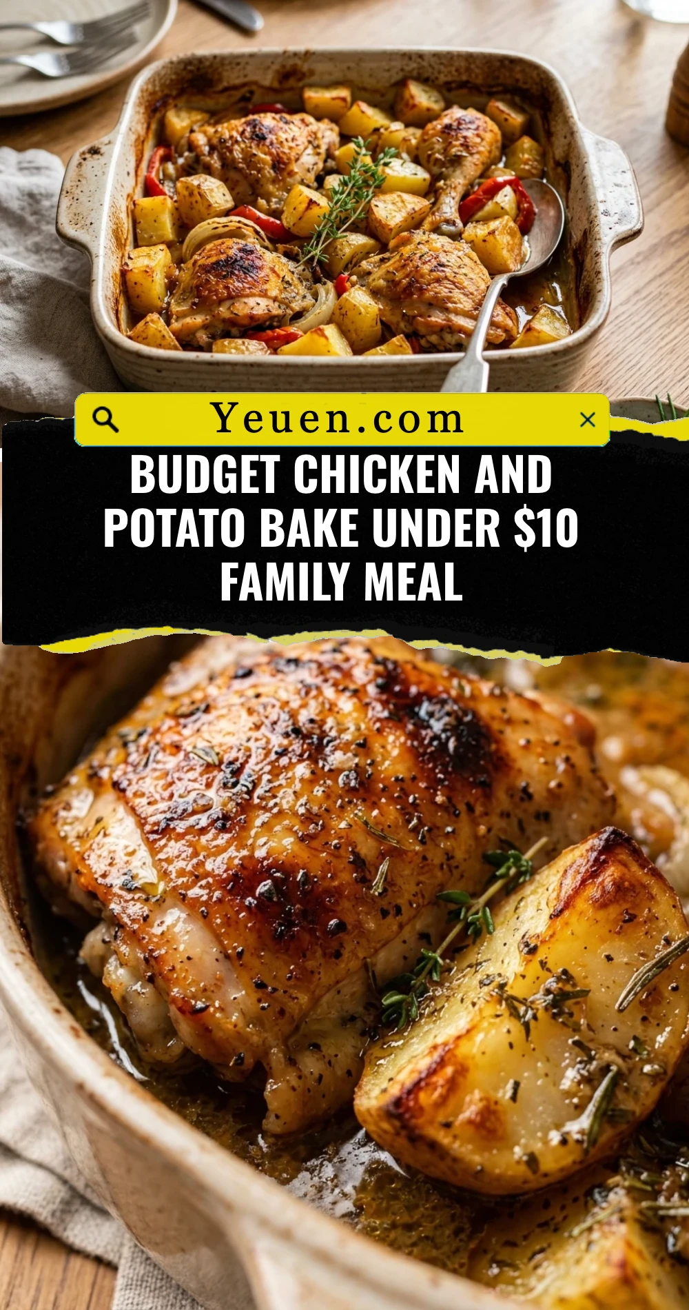Budget Chicken And Potato Bake Under $10 Family Meal