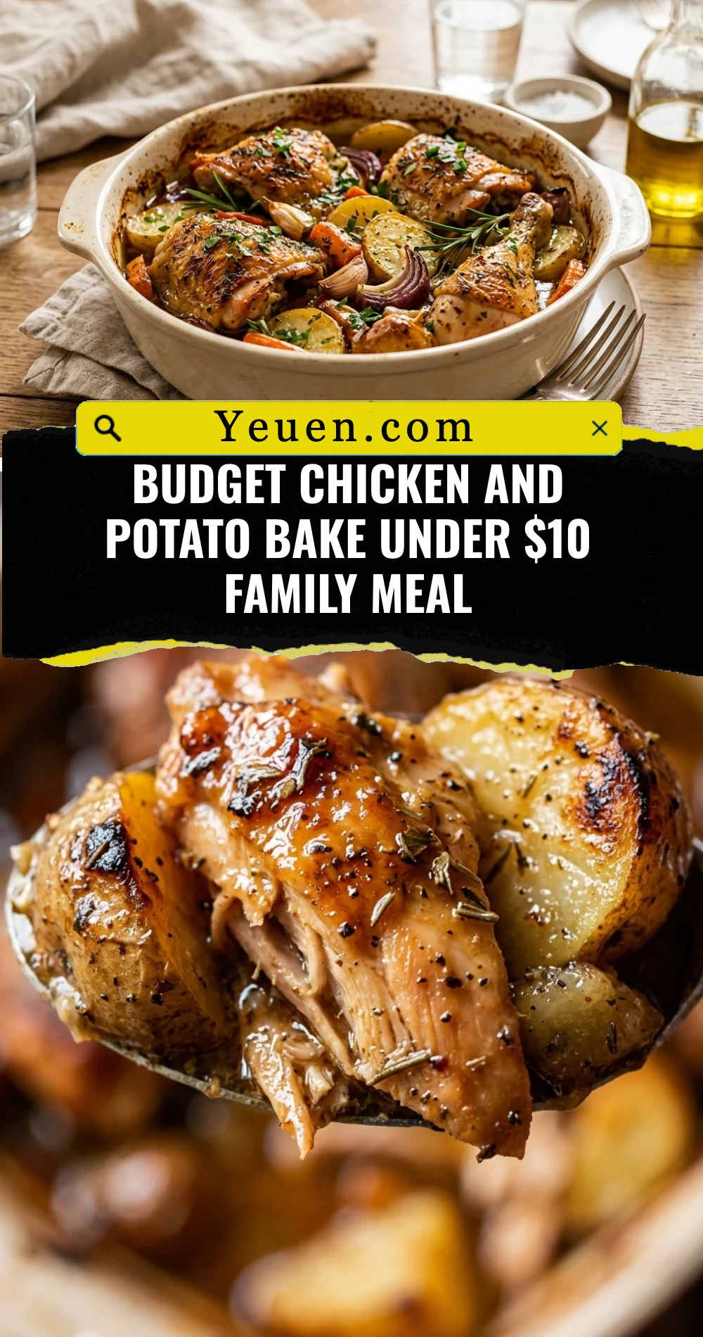 Budget Chicken And Potato Bake Under $10 Family Meal
