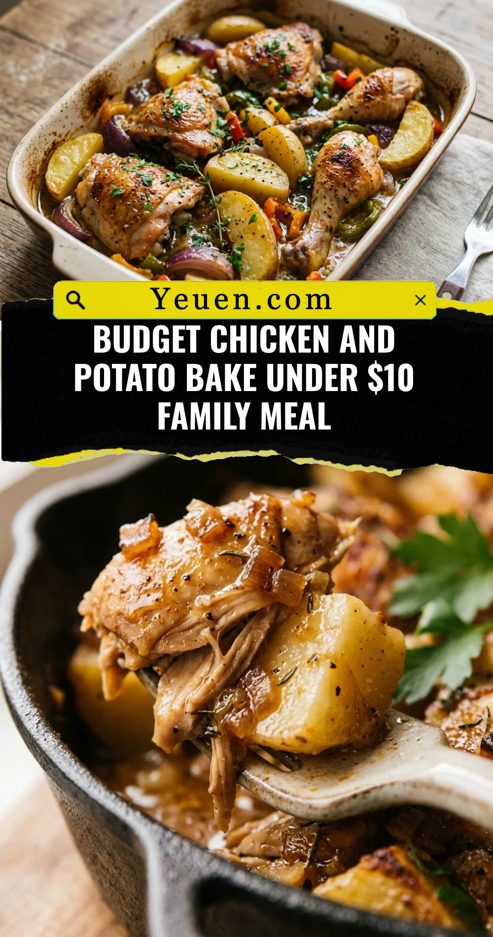 Budget Chicken And Potato Bake Under $10 Family Meal