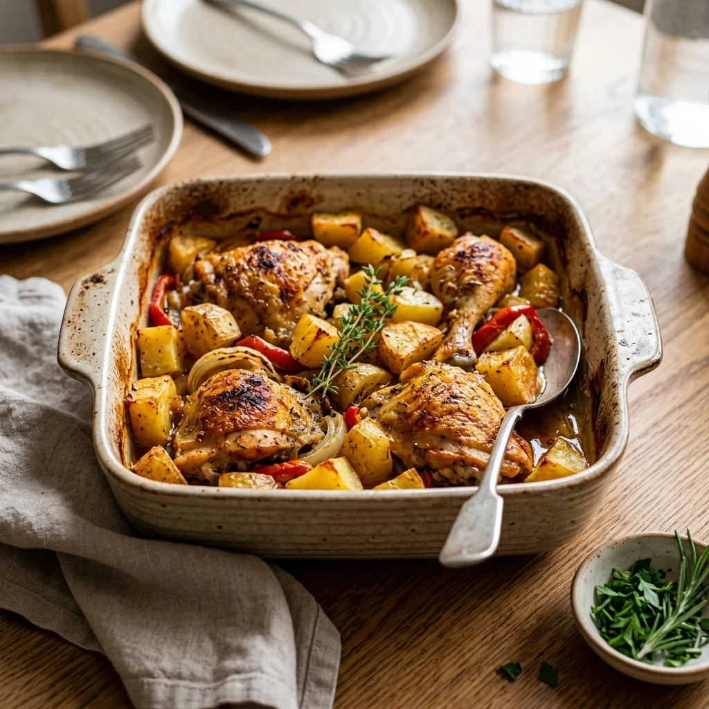 Budget Chicken And Potato Bake Under $10 Family Meal