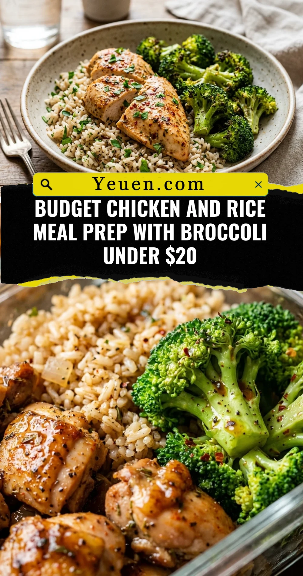 Budget Chicken And Rice Meal Prep With Broccoli Under $20