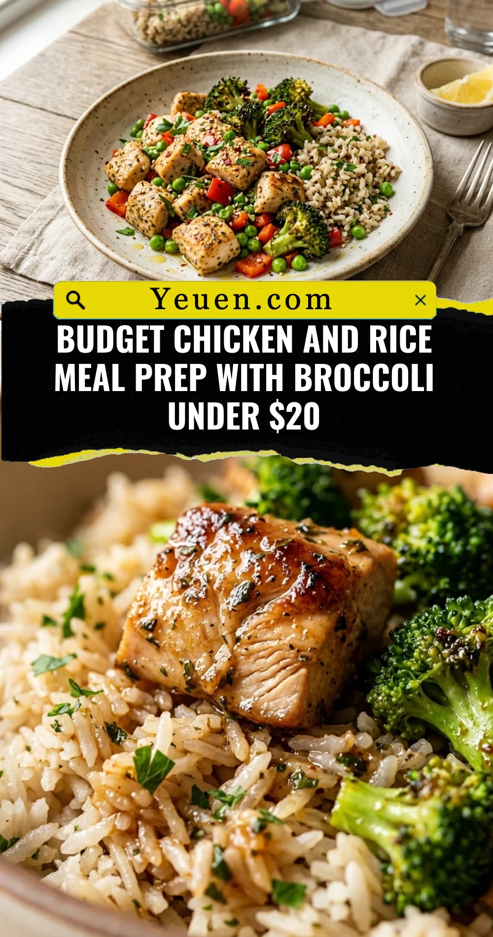 Budget Chicken And Rice Meal Prep With Broccoli Under $20