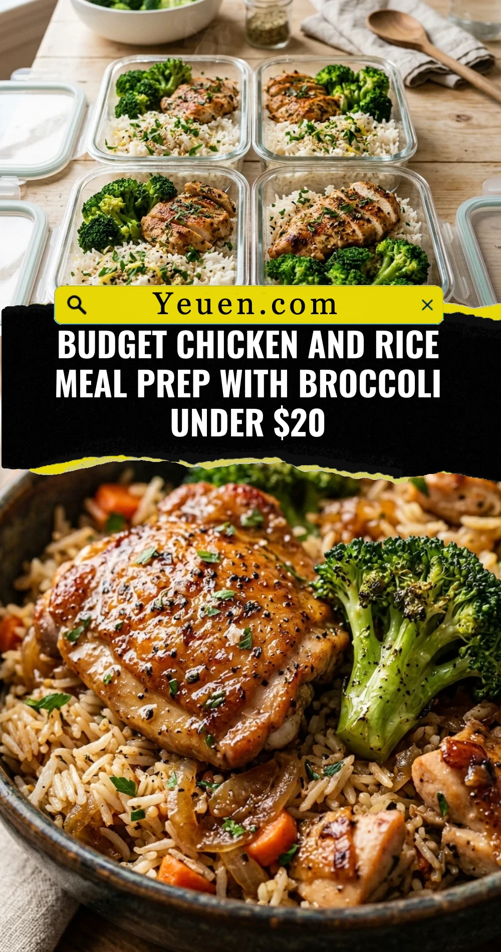 Budget Chicken And Rice Meal Prep With Broccoli Under $20
