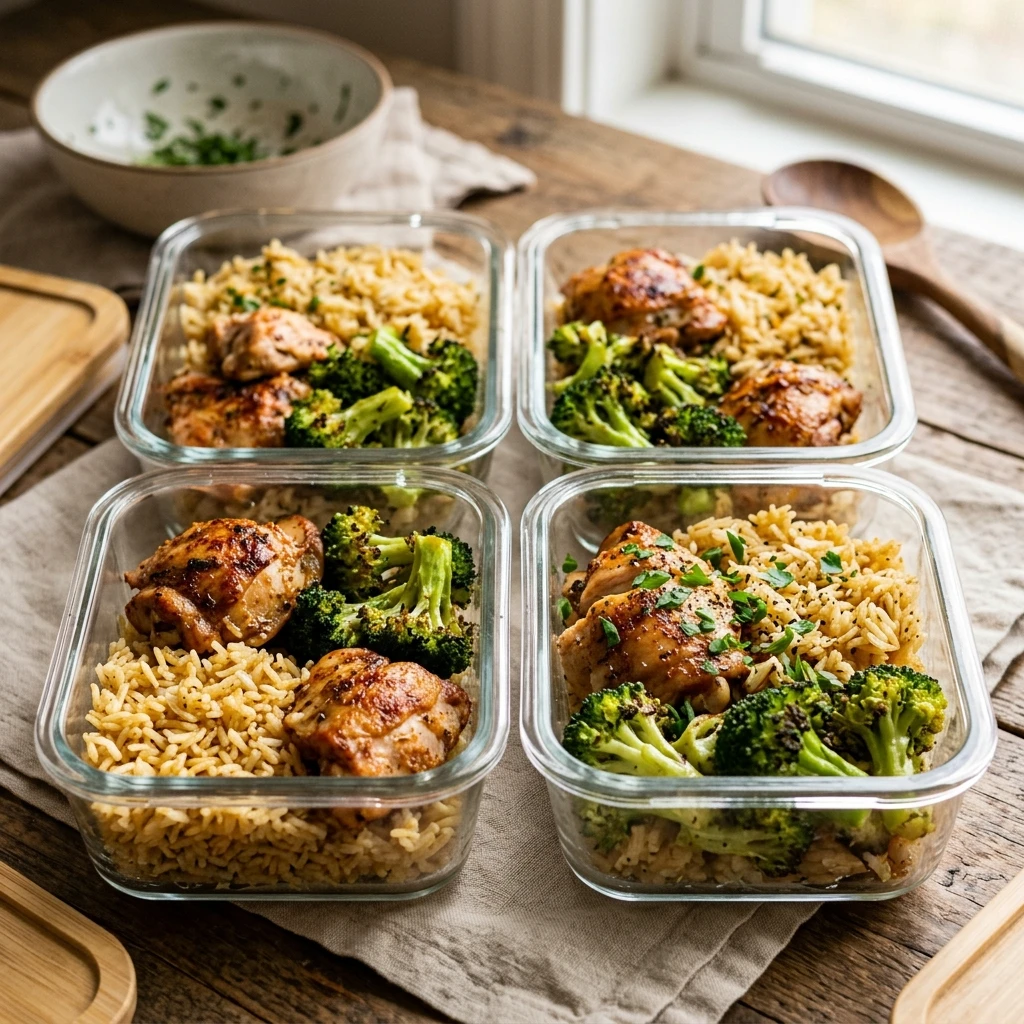 Budget Chicken And Rice Meal Prep With Broccoli Under $20